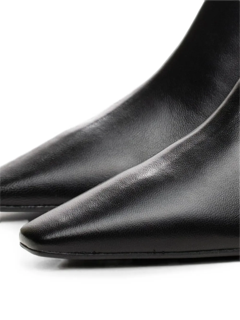 Poche Paris pointed-toe kitten-heel ankle boots Zwart