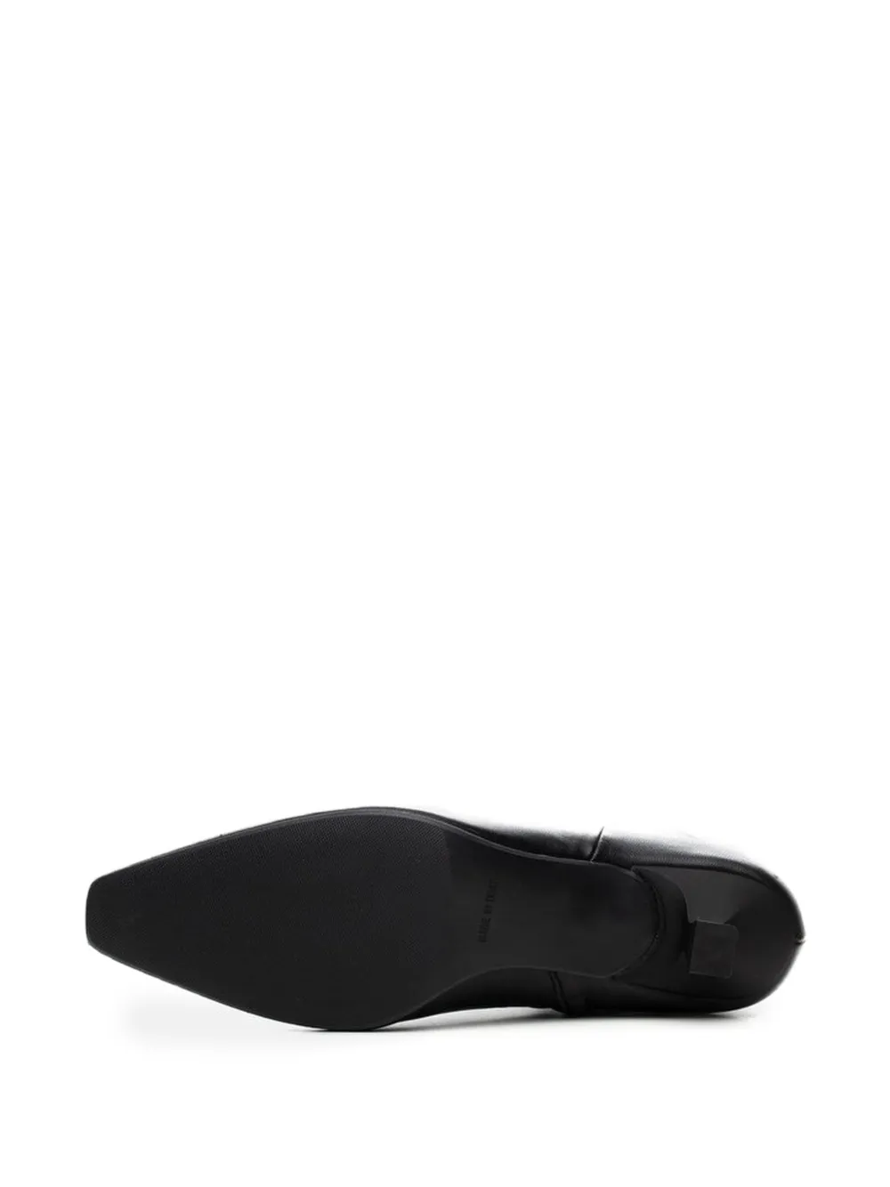 Poche Paris pointed-toe kitten-heel ankle boots Zwart