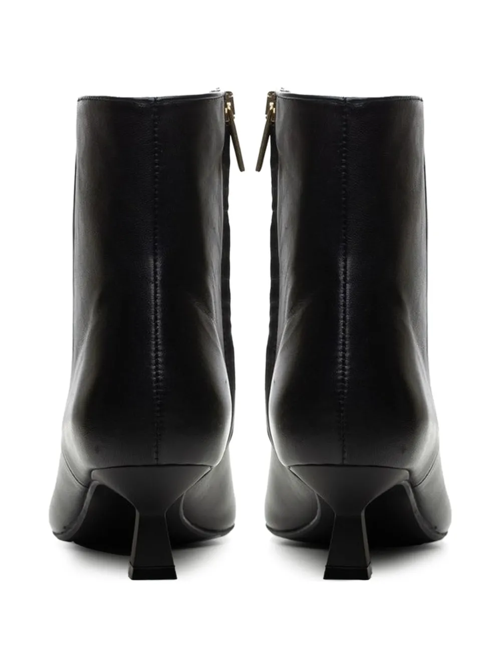 Poche Paris pointed-toe kitten-heel ankle boots Zwart
