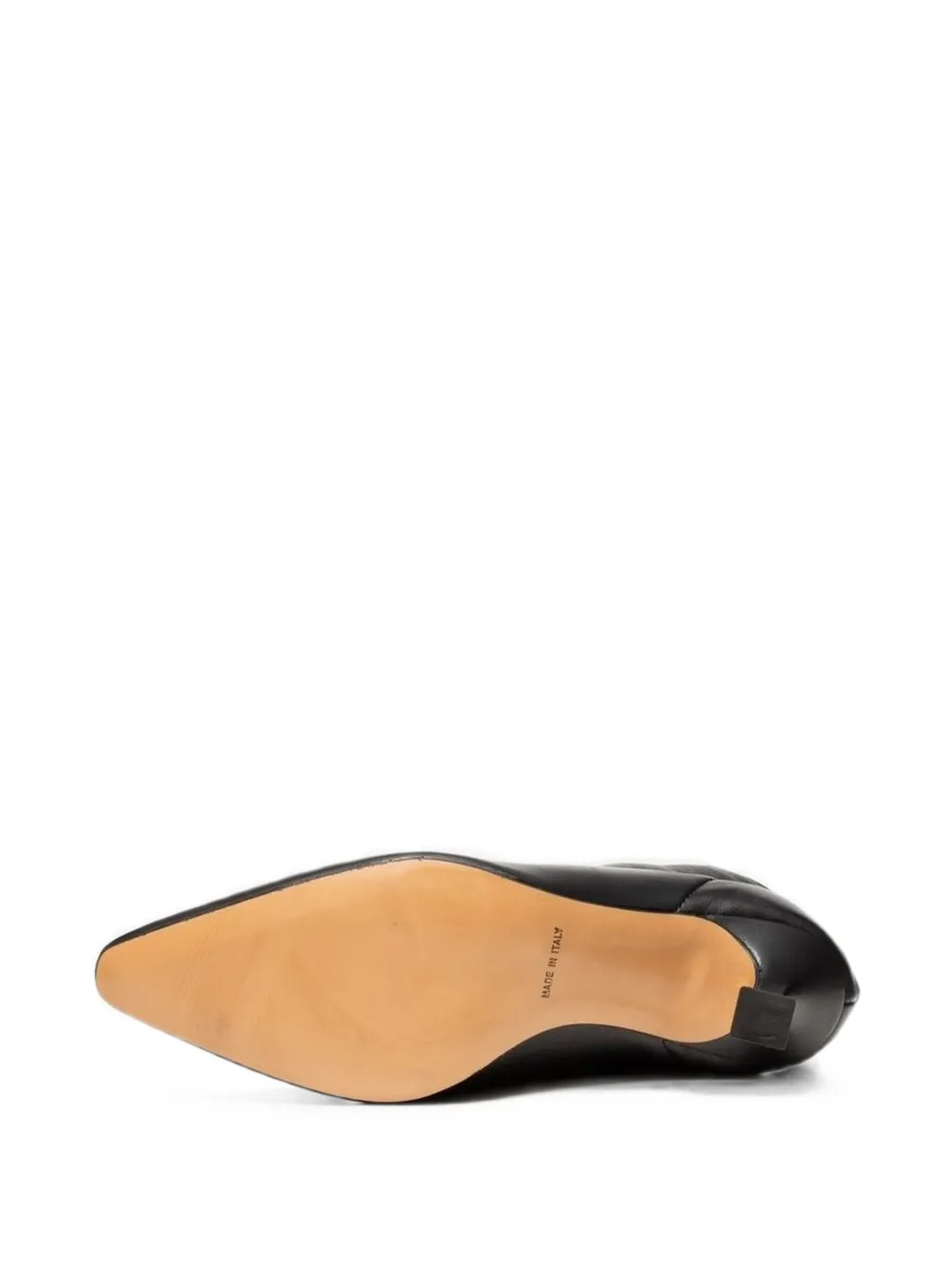Poche Paris pointed-toe rear-zip ankle boots Zwart
