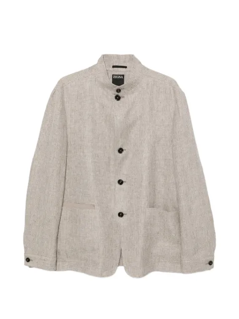 Zegna button-up linen jacket