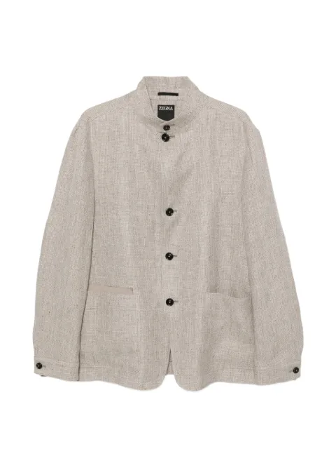 Zegna button-up linen jacket