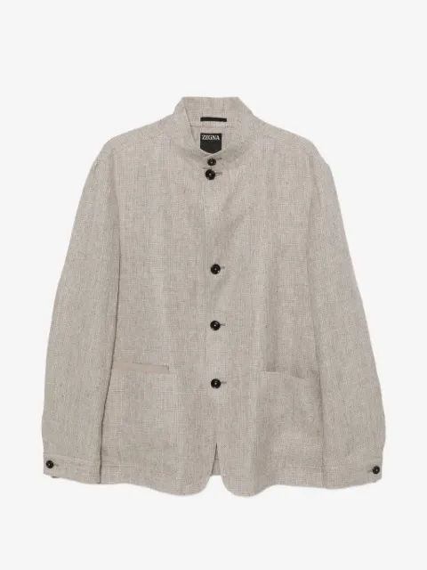 Zegna button-up linen jacket