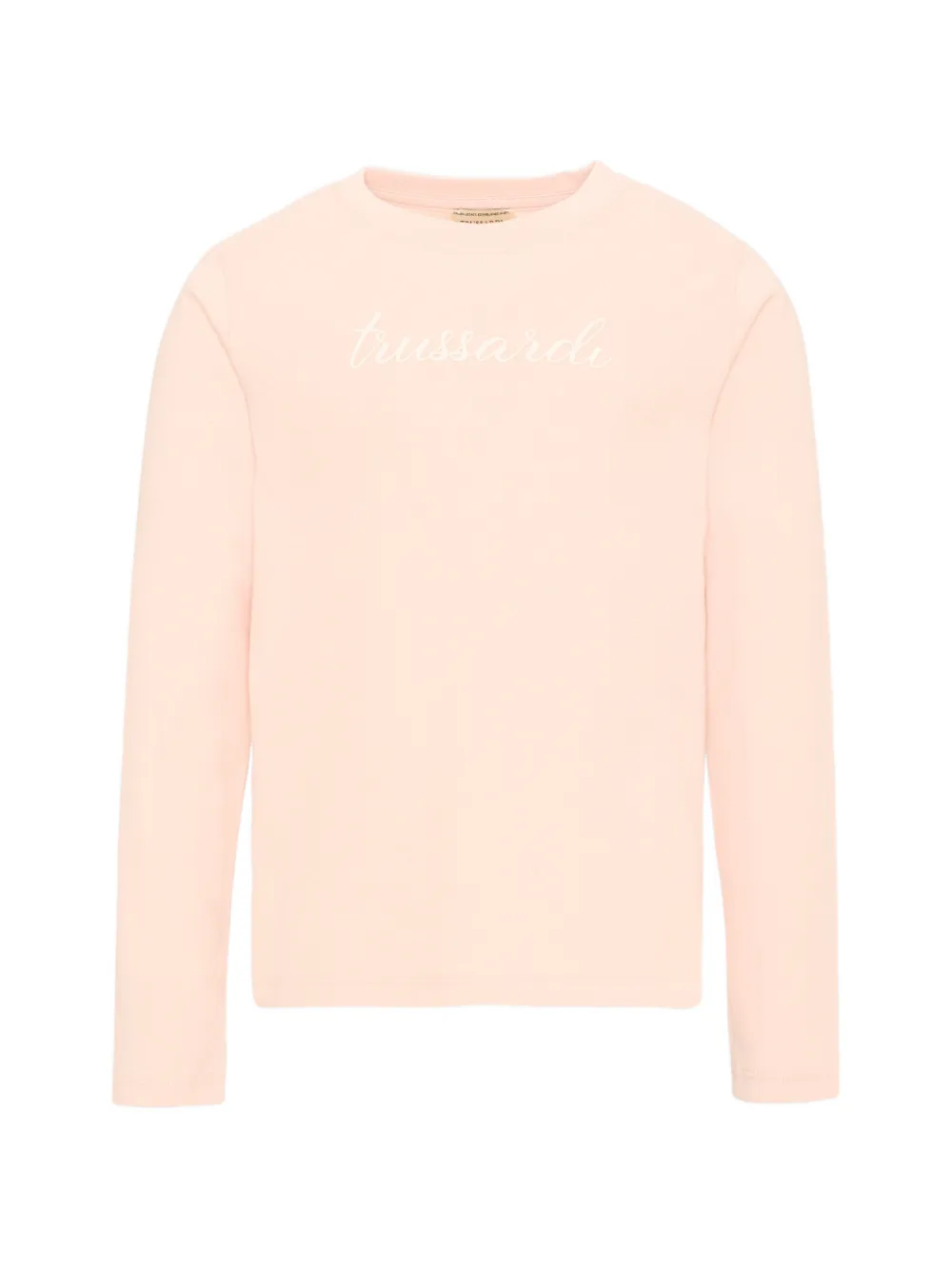 TRUSSARDI JUNIOR logo-print long-sleeve T-shirt - Rosa