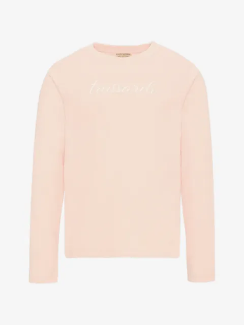 TRUSSARDI JUNIOR playera manga larga con logo estampado