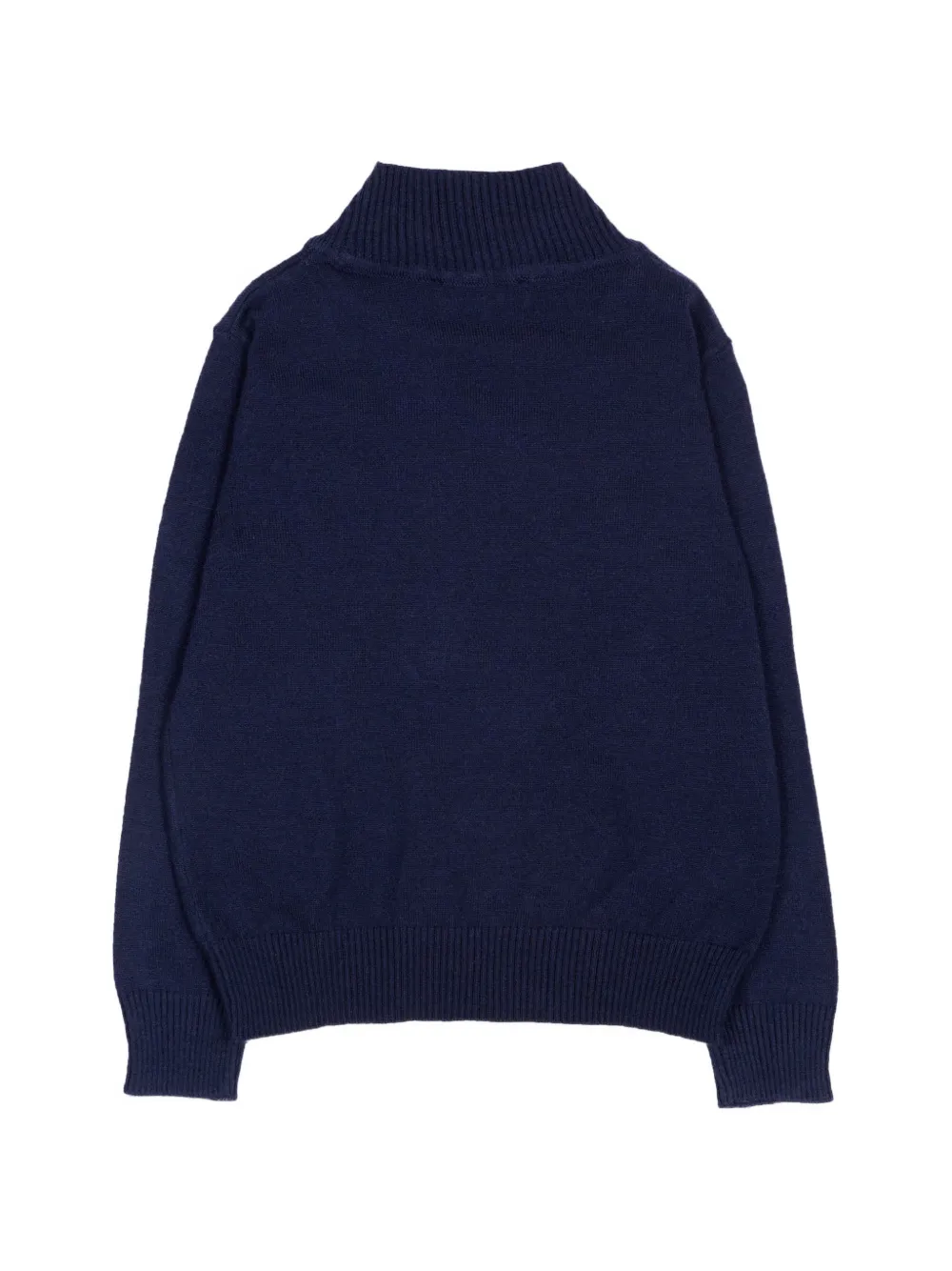 TRUSSARDI JUNIOR Sweater met geborduurd logo en hoge hals Blauw