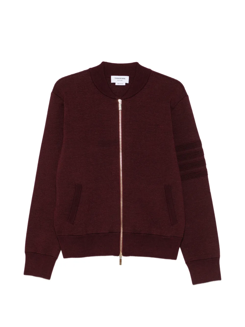 Thom Browne 4-Bar zip-up cardigan - Red