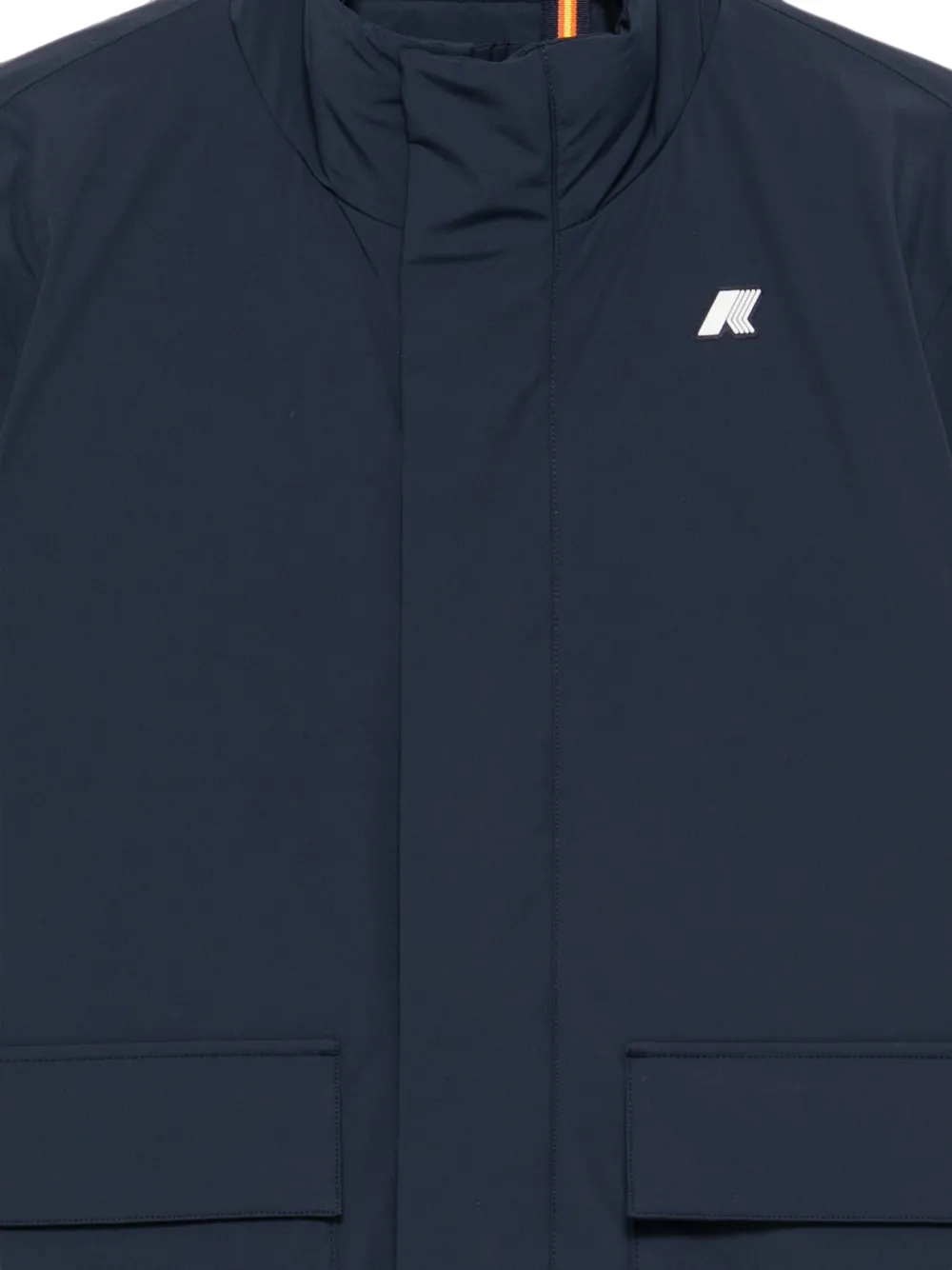 K-Way Jack met geribbelde afwerking en logopatch Blauw