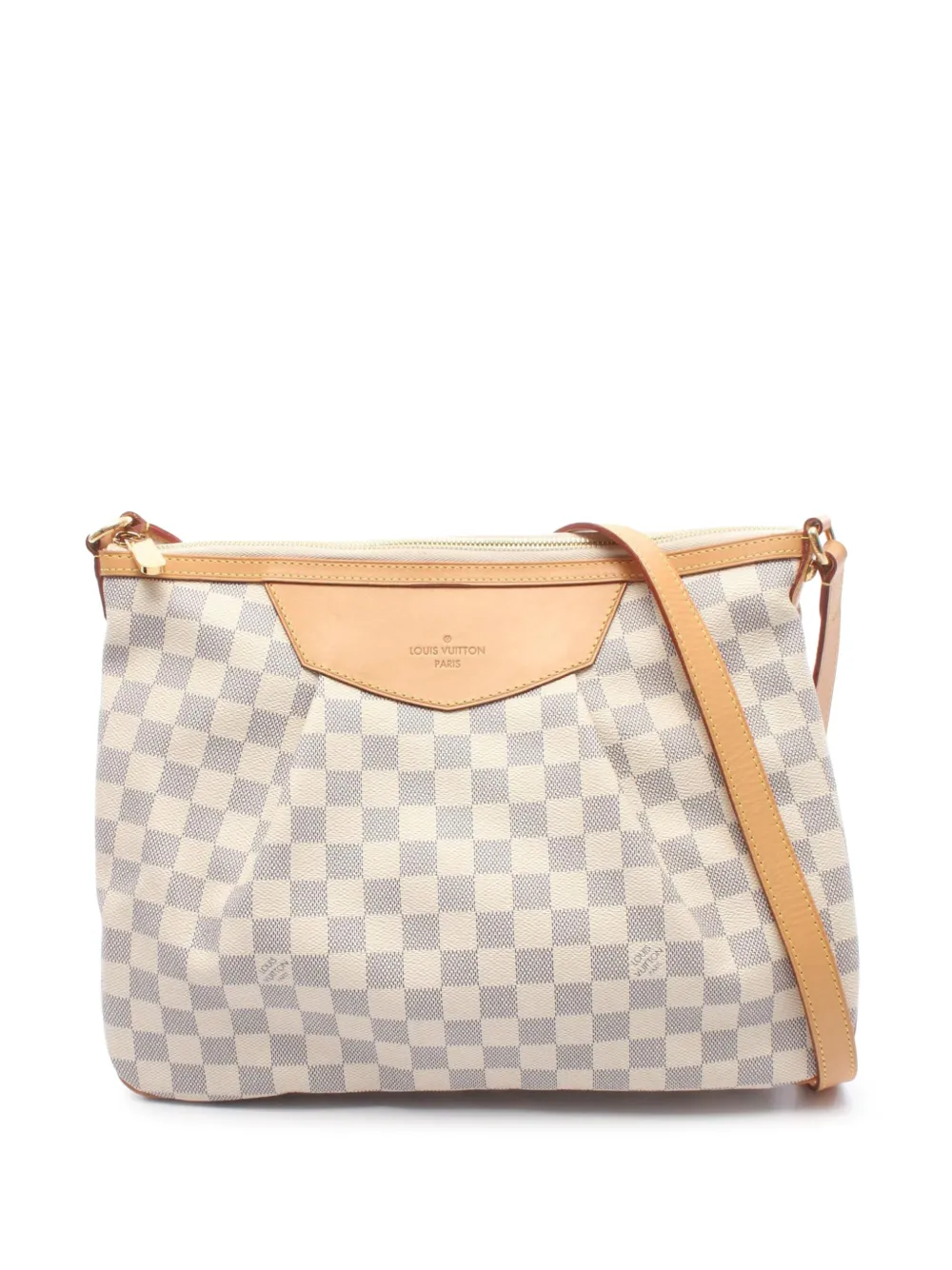 Louis Vuitton Pre-Owned Borsa a tracolla Siracusa MM in tela Damier Azur 2011 - Bianco