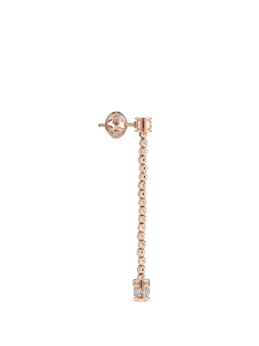Officina Bernardi Moon Hängeohrring mit Diamanten und Rubinen - Rosa