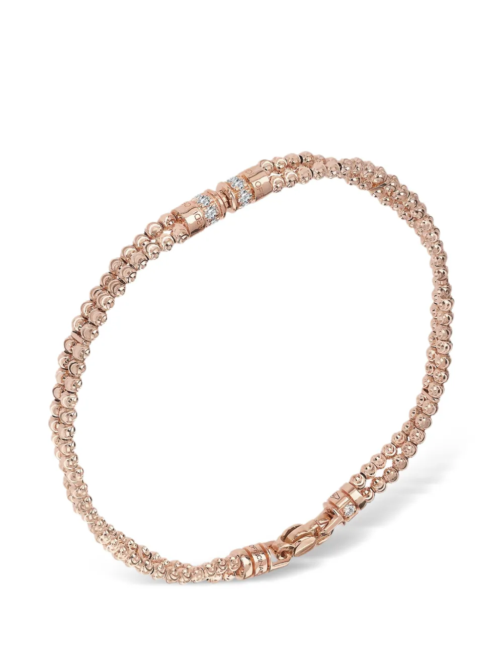 Officina Bernardi Bracciale Moon con diamanti e rubini - Rosa