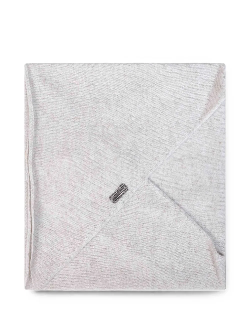 Brunello Cucinelli monili-embroidered cashmere scarf - Grigio