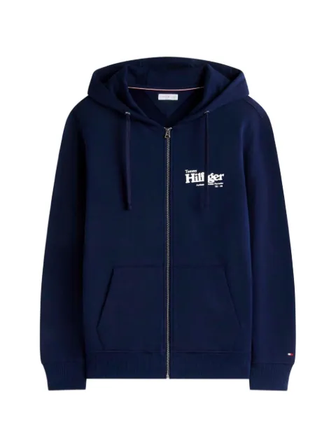 Tommy Hilfiger logo-print zip-up hoodie