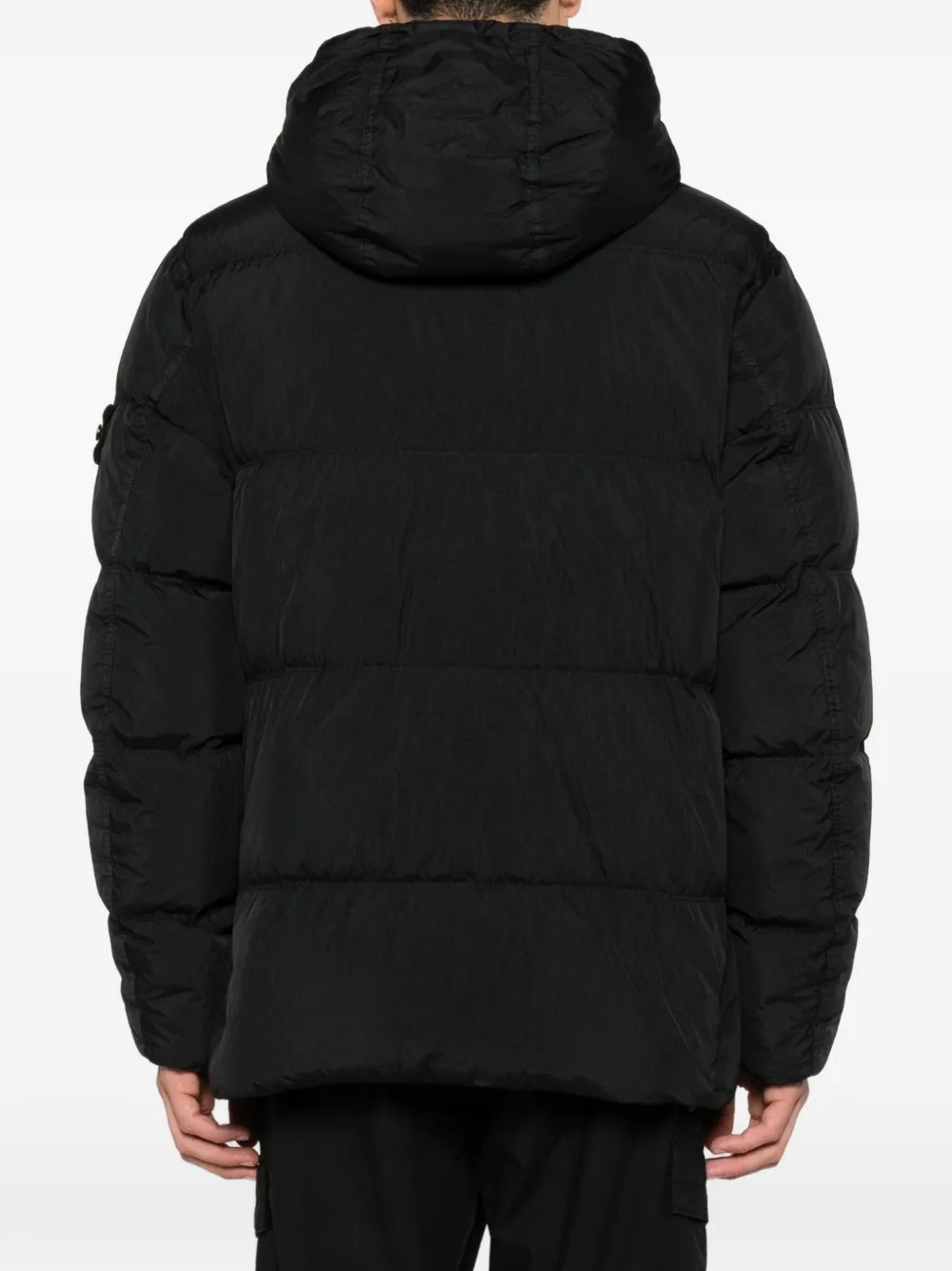 Stone Island 4100037 Reps NY windbestendig donsjack met anti-drop Zwart