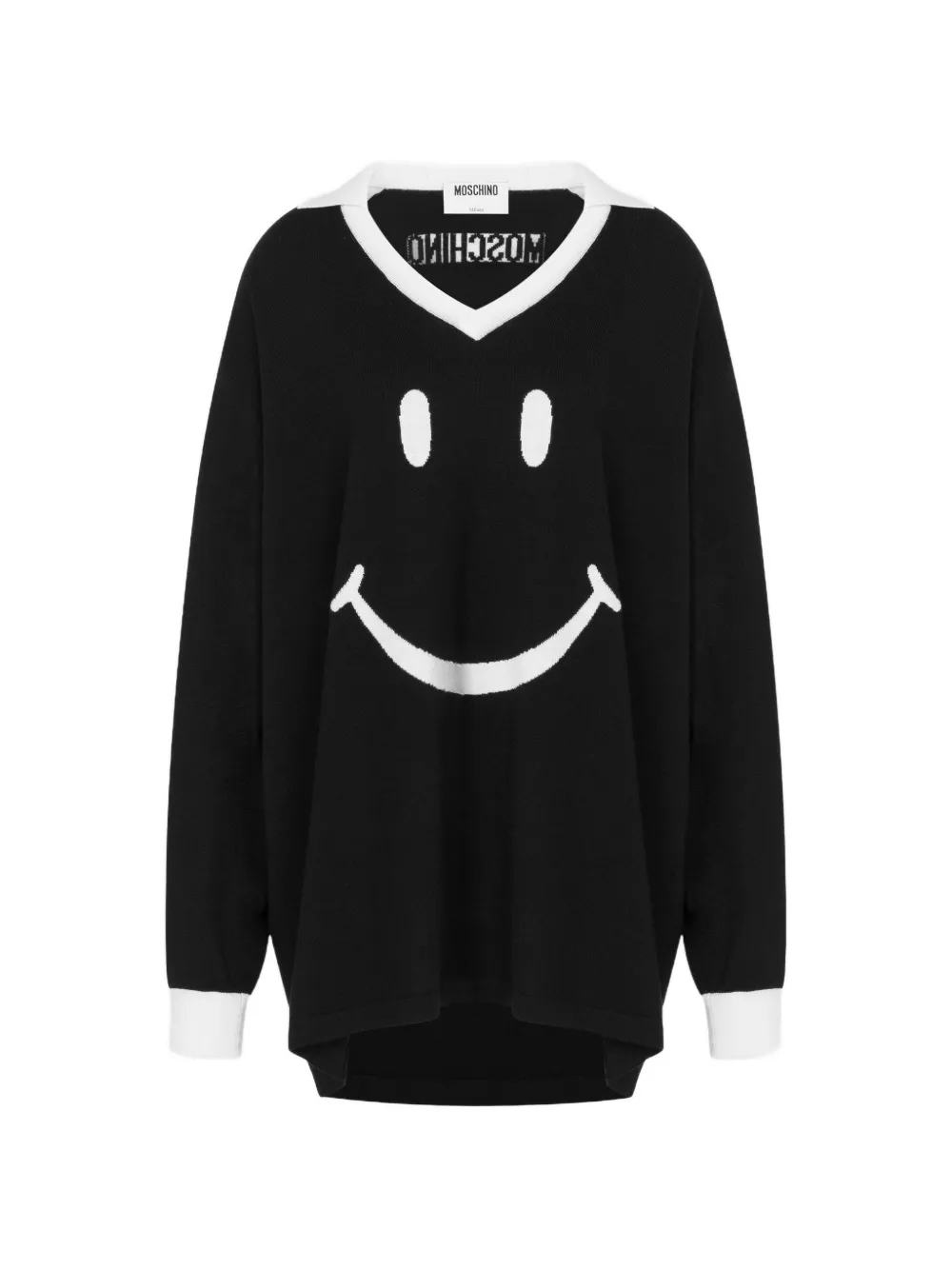 Moschino x Smiley intarsia-knit sweater - Nero