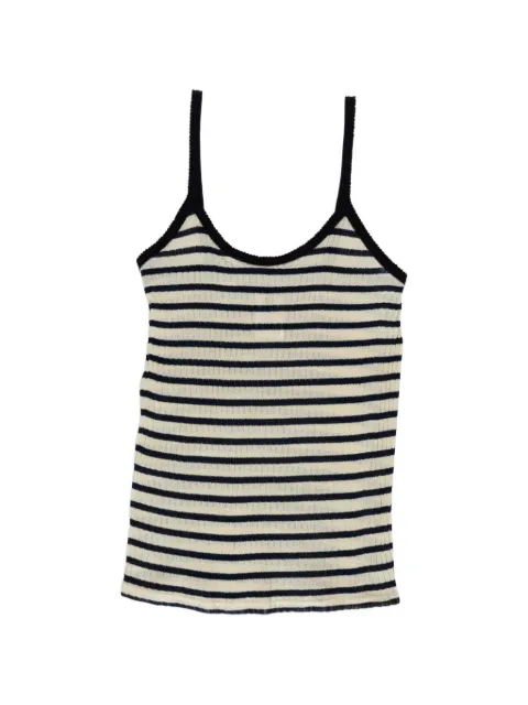 La Fetiche striped ribbed cami top