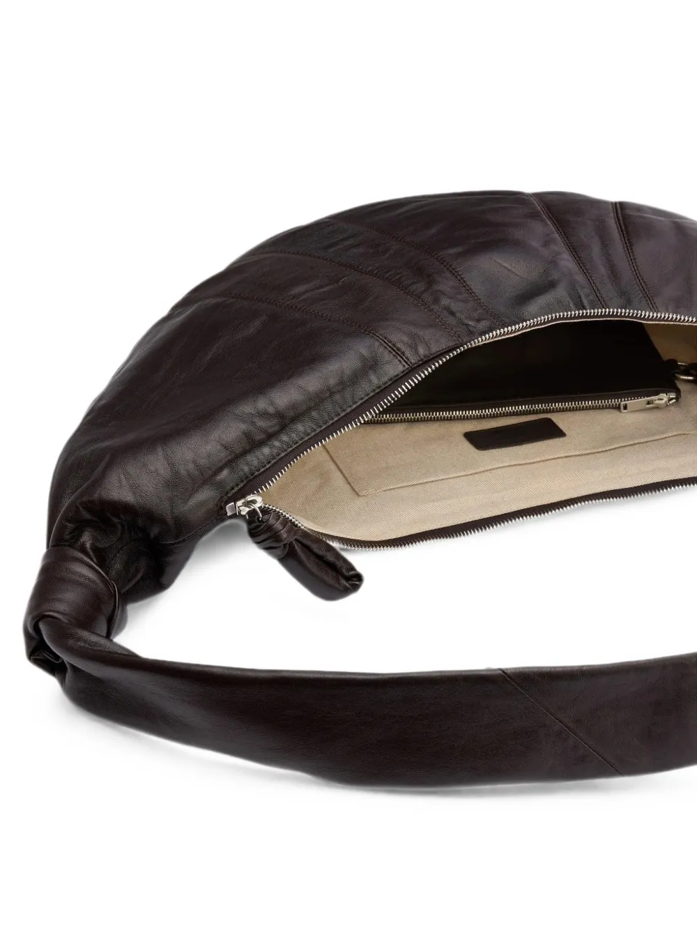 LEMAIRE Croissant leren tas Bruin