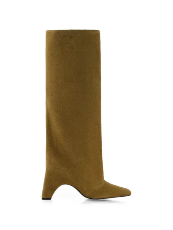 Coperni Bridge Square-toe Suede Boots in Brown