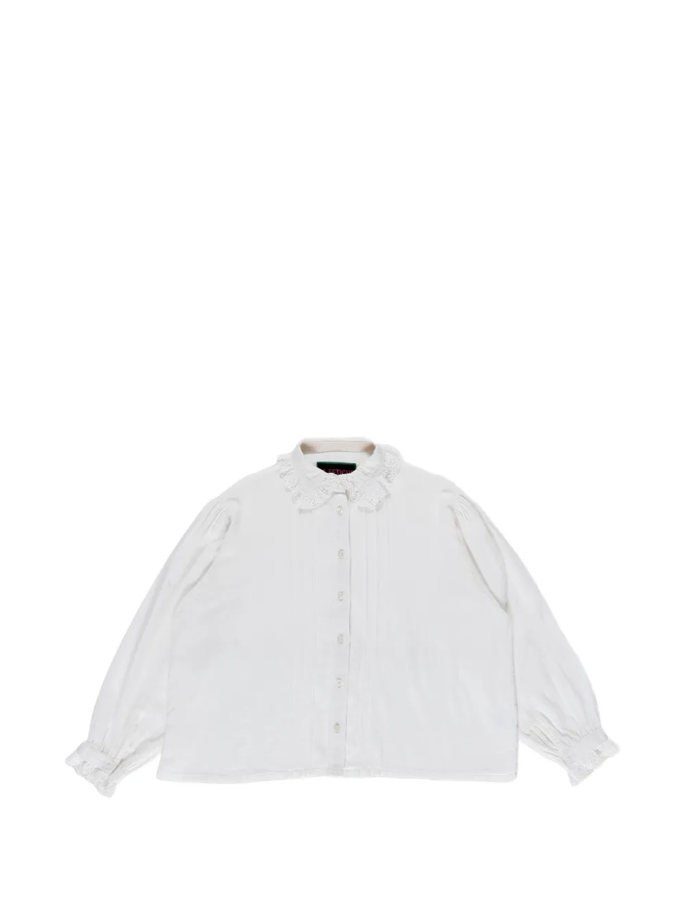 La Fetiche Jane broderie pintuck blouse - Neutrals