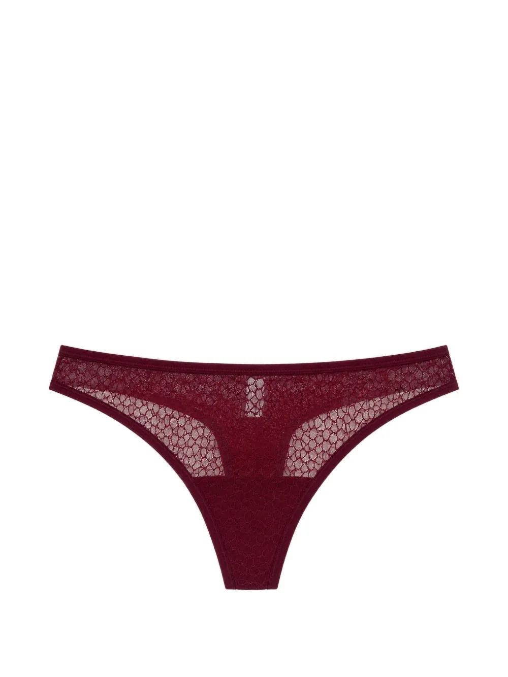 YASMINE ESLAMI Lily Tanga aus Spitze - Rot