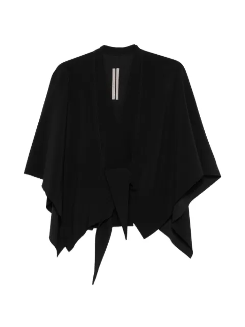 Rick Owens knotted-waist V-neck blouse