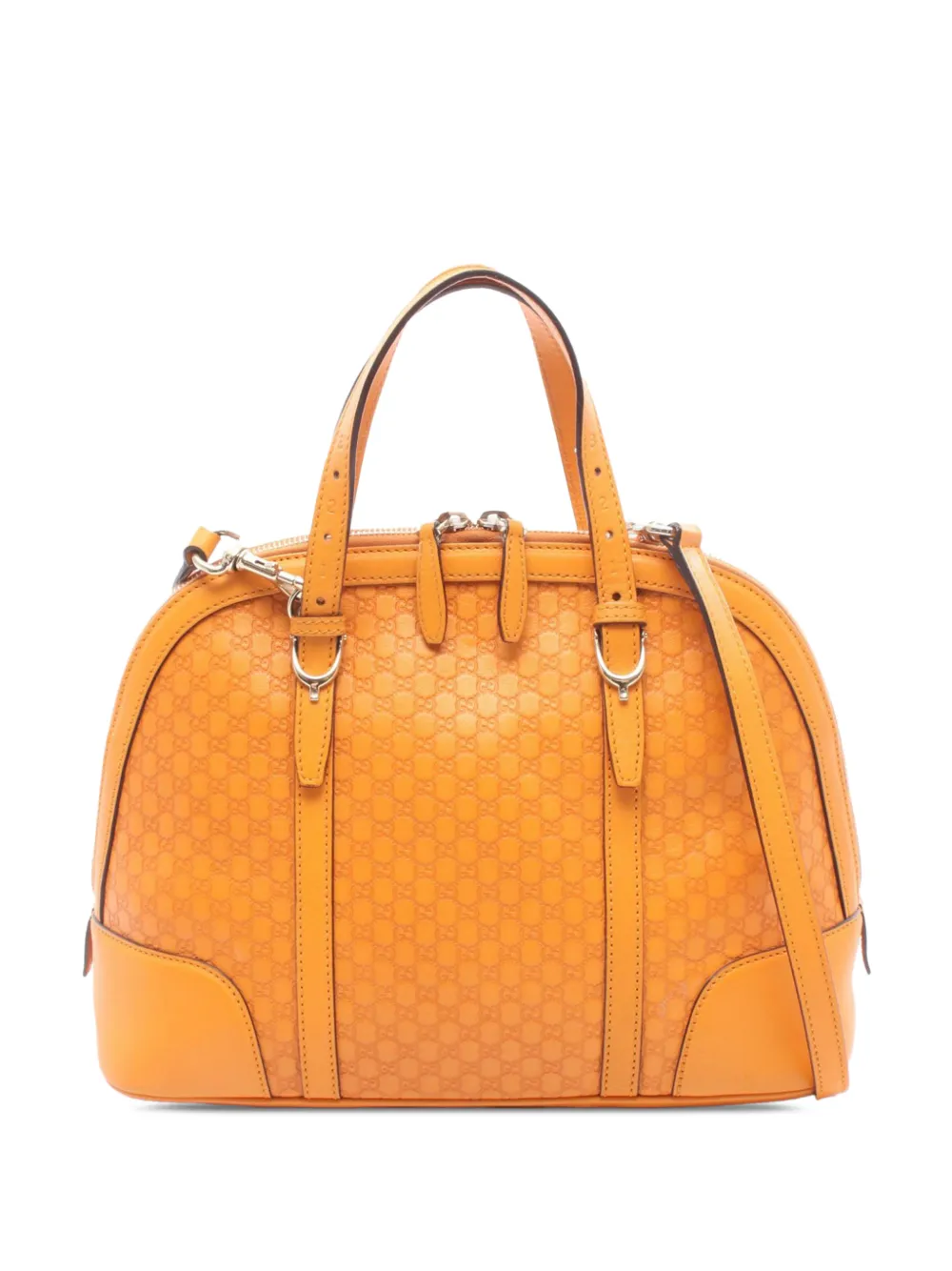 Gucci Pre-Owned 2016-2026 kleine Microguccissima Nice Dome Satchel - Orange