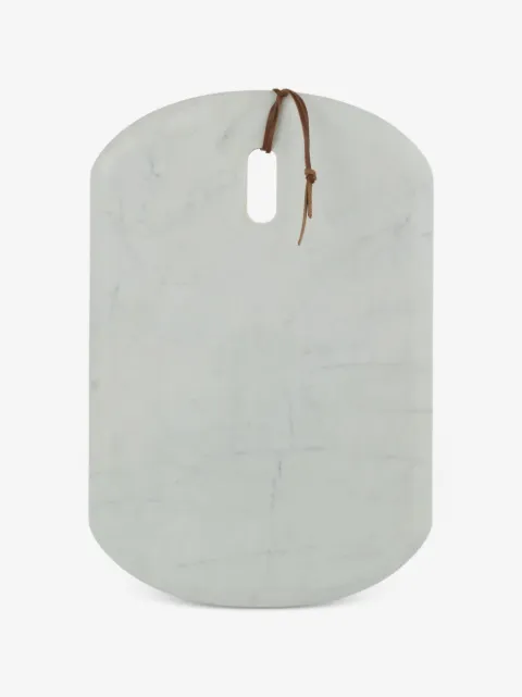 J-LINE marble leather-strap chopping board