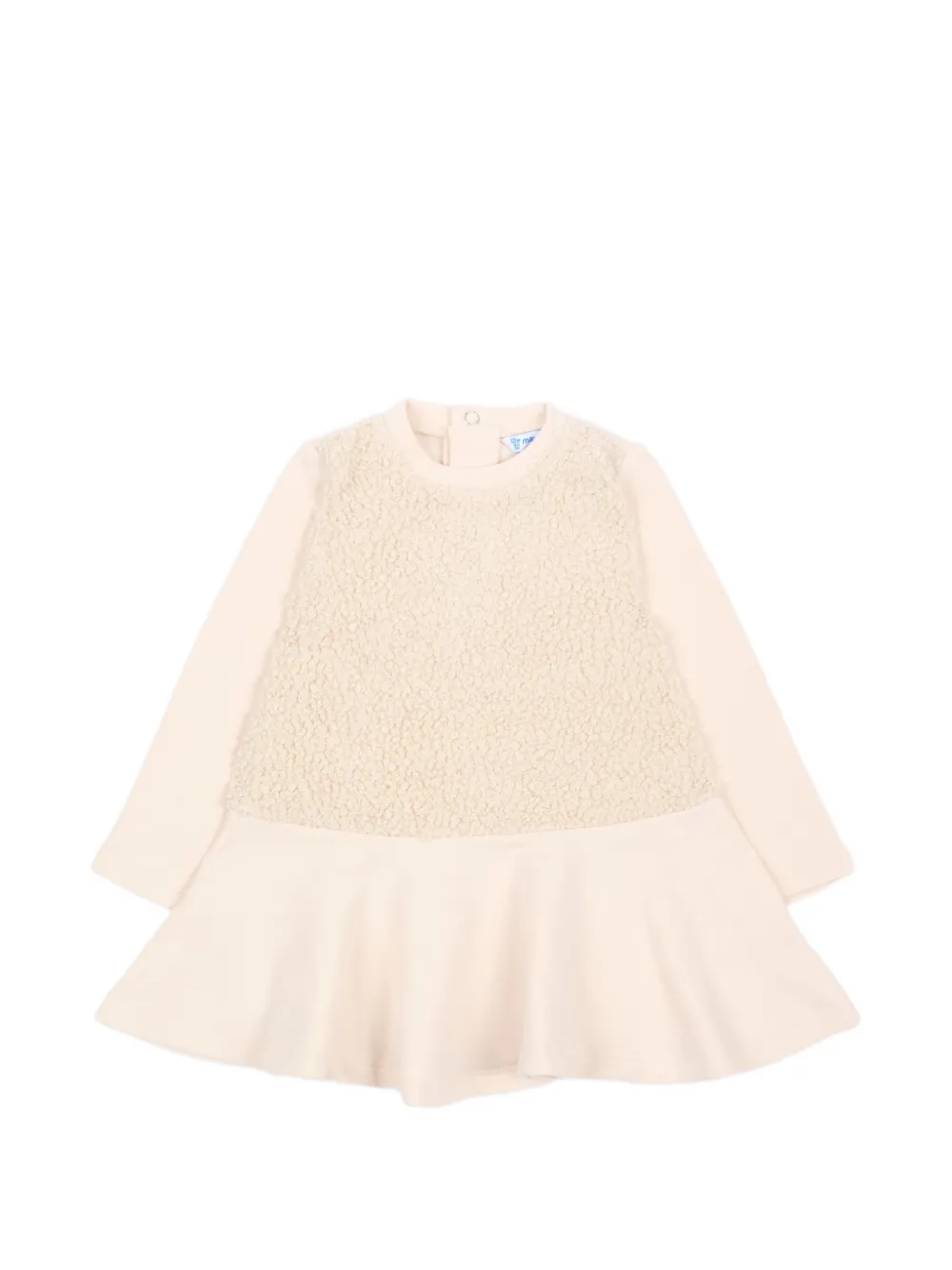 Mayoral Jurk met fleece vlak en lange mouwen Beige