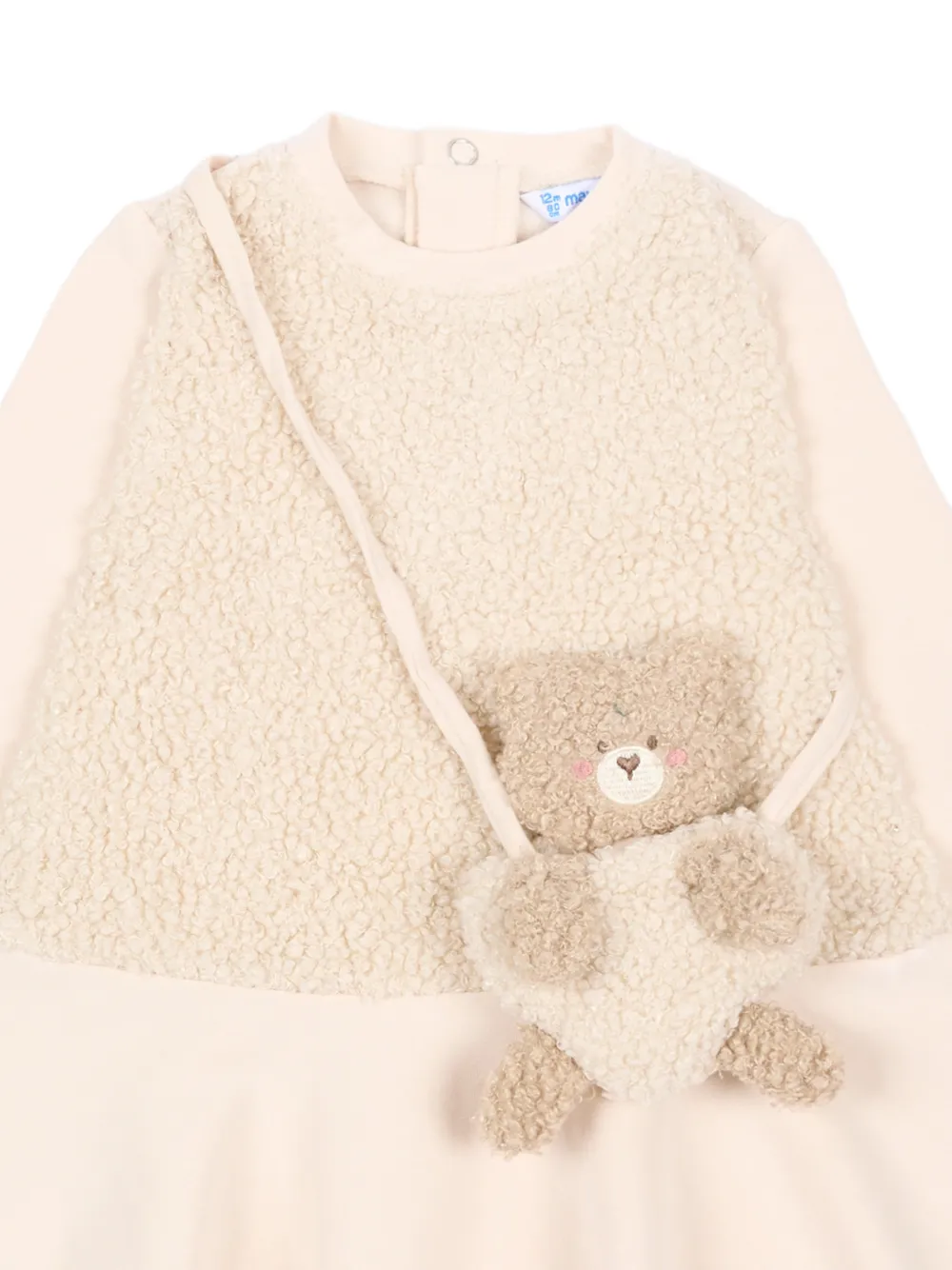 Mayoral Jurk met fleece vlak en lange mouwen Beige