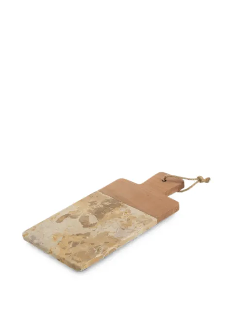 J-LINE marble wood-panelled serving board