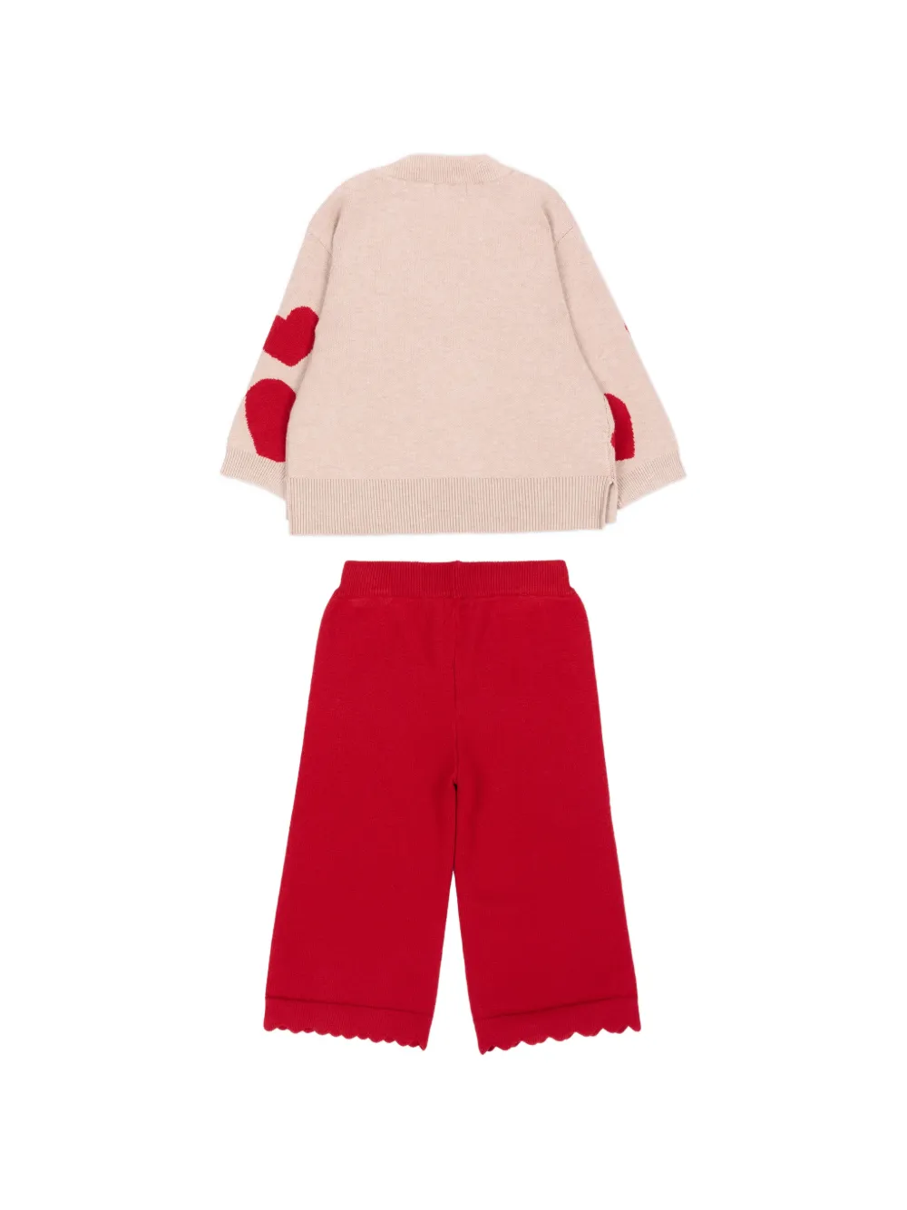 Mayoral Gebreid broekset met hart-intarsia Rood