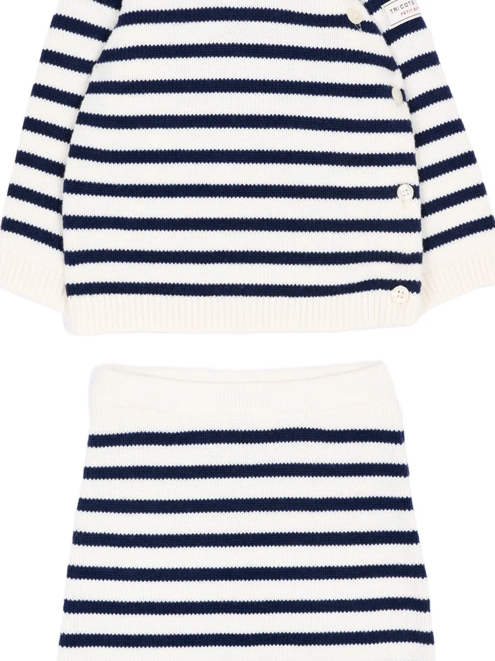 Petit Bateau Gestreepte gebreide broeken Beige