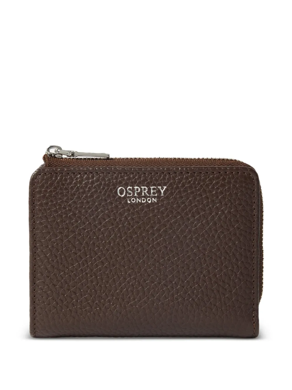 Osprey medium Core leather zip-around wallet - Braun