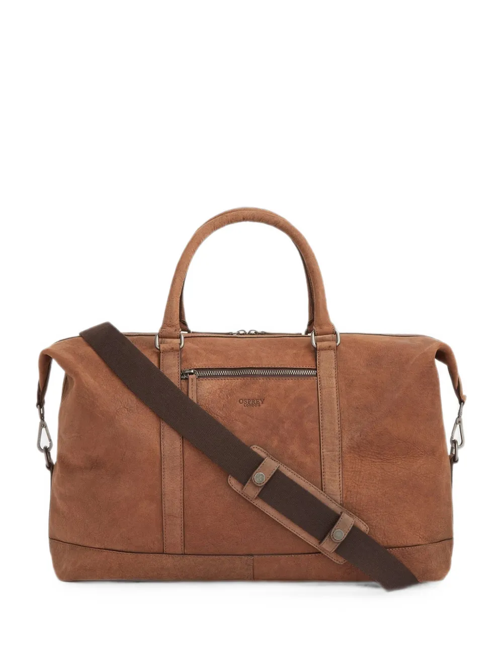 Osprey Clayton leather holdall bag - Marrone