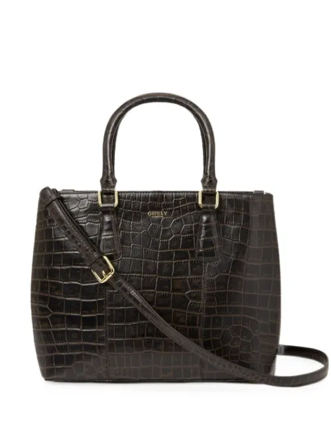 Osprey Adaline croc-effect leather tote bag
