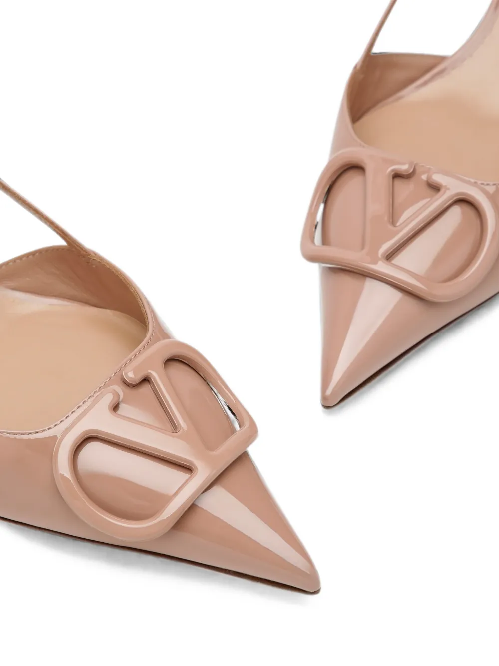 Valentino Garavani VLogo Signature slingback pumps Beige