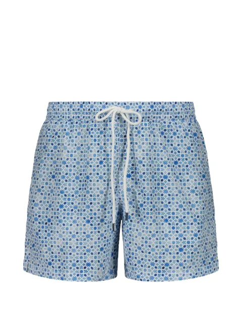 Fedeli geometric-print drawstring-waist swim shorts