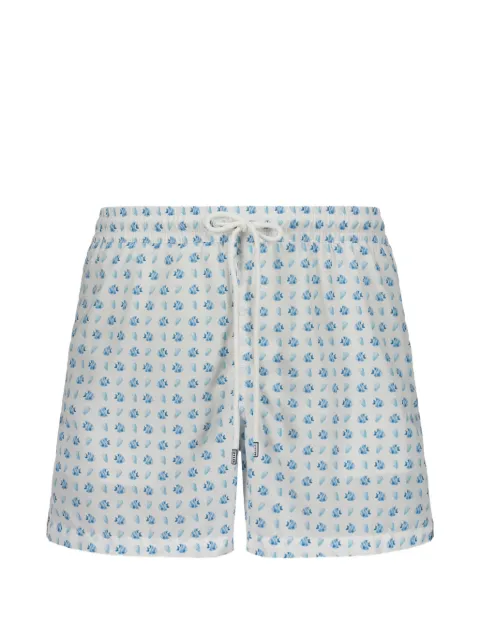 Fedeli fish-printed drawstring swim shorts