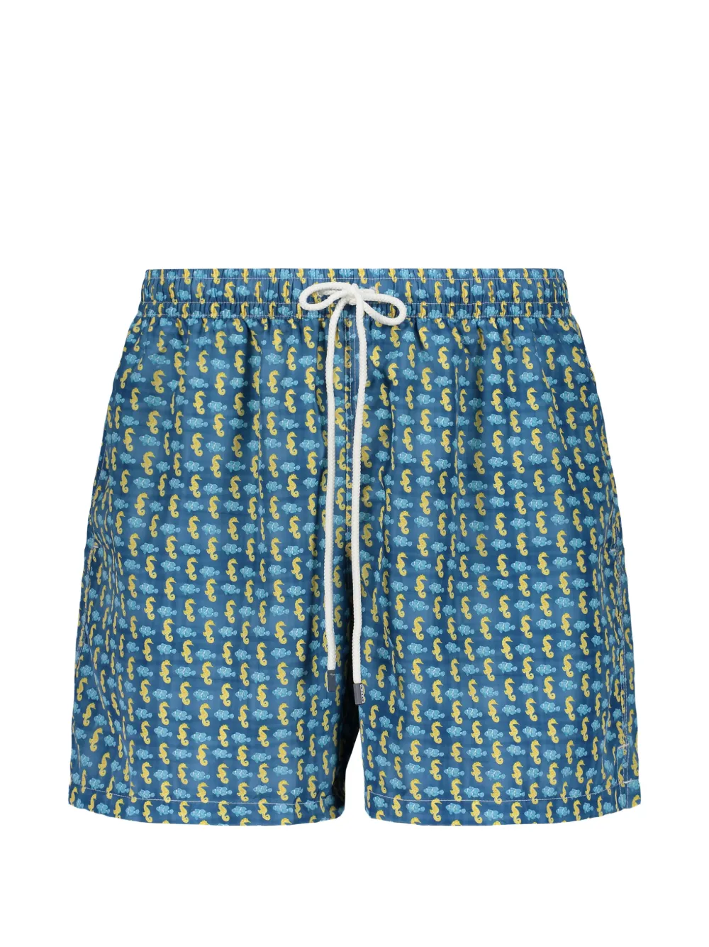 Fedeli Madeira seahorse-print drawstring swim shorts - Blau