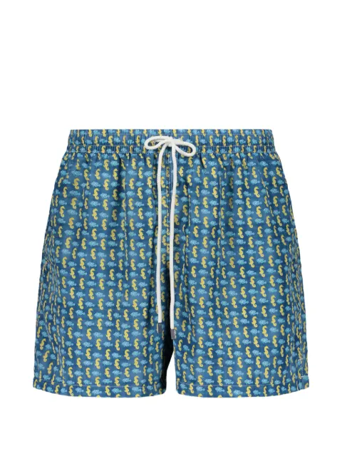 Fedeli Madeira seahorse-print drawstring swim shorts