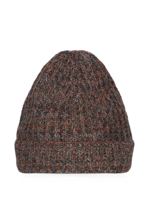 Malo ribbed-knit cashmere beanie hat
