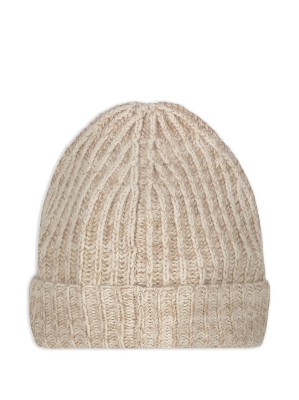 Malo Ribgebreide muts Beige