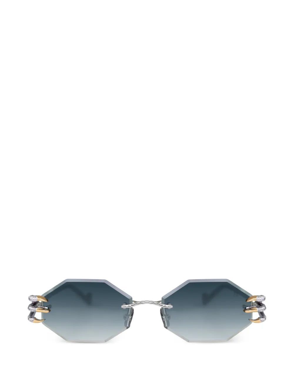 ANNA-KARIN KARLSSON The Claw The Nest octagonal-frame sunglasses - Argento