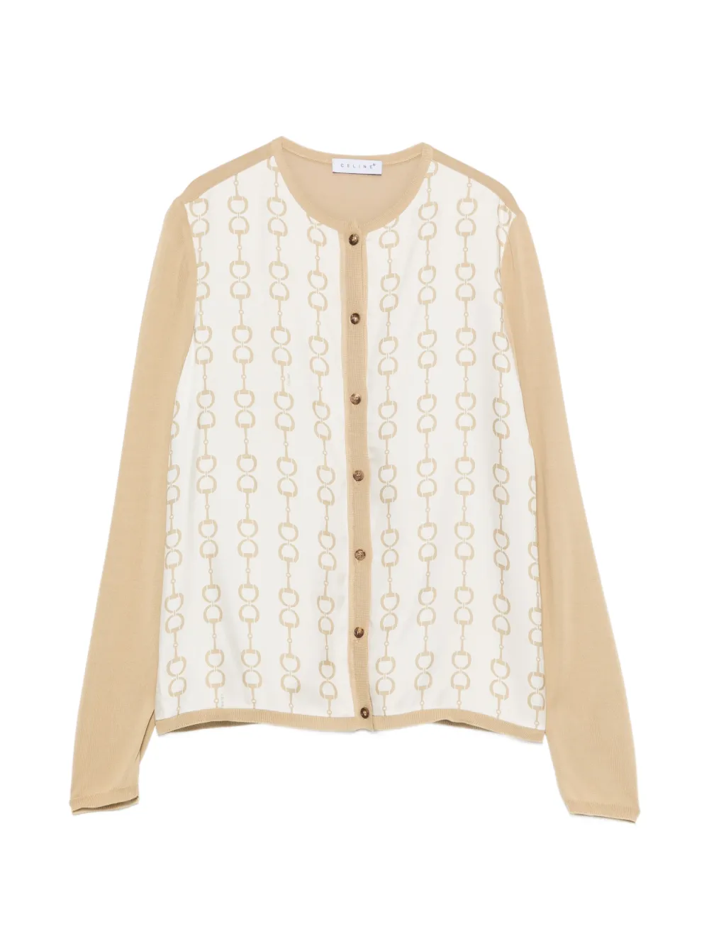 Celine Pre-Owned 2000 chain-print cardigan - Neutrals