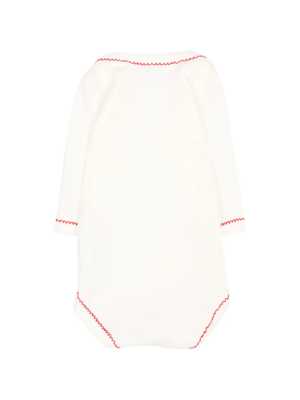 Petit Bateau Drie gestreepte rompers met hart-print Blauw