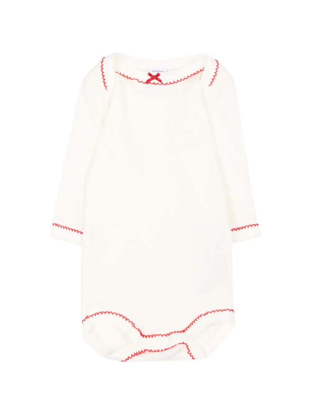 Petit Bateau Drie gestreepte rompers met hart-print Blauw