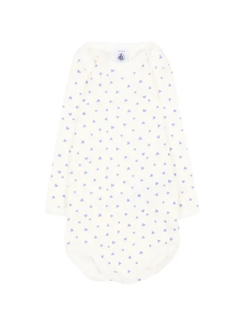 Petit Bateau heart-print bodysuits (set of three)