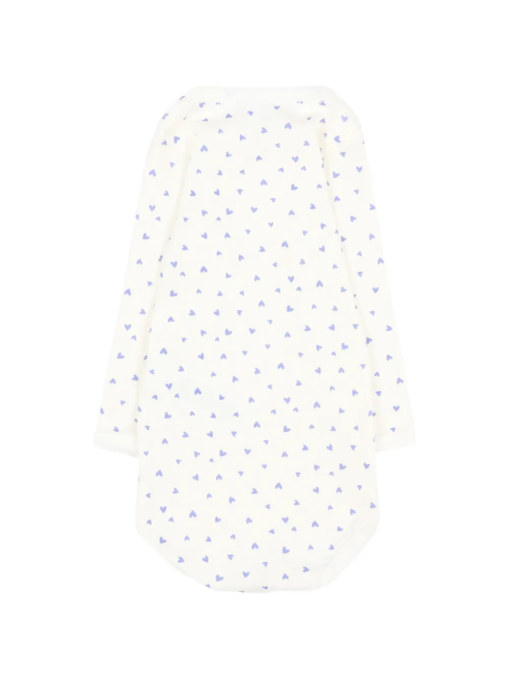 Petit Bateau Drie rompers met hartprint Blauw