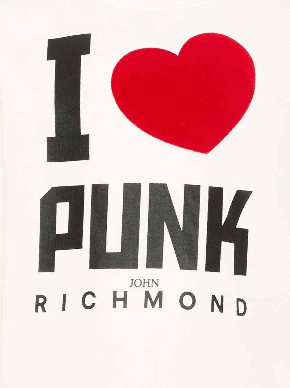 John Richmond Junior Trui met hartpatroon en logoprint Beige