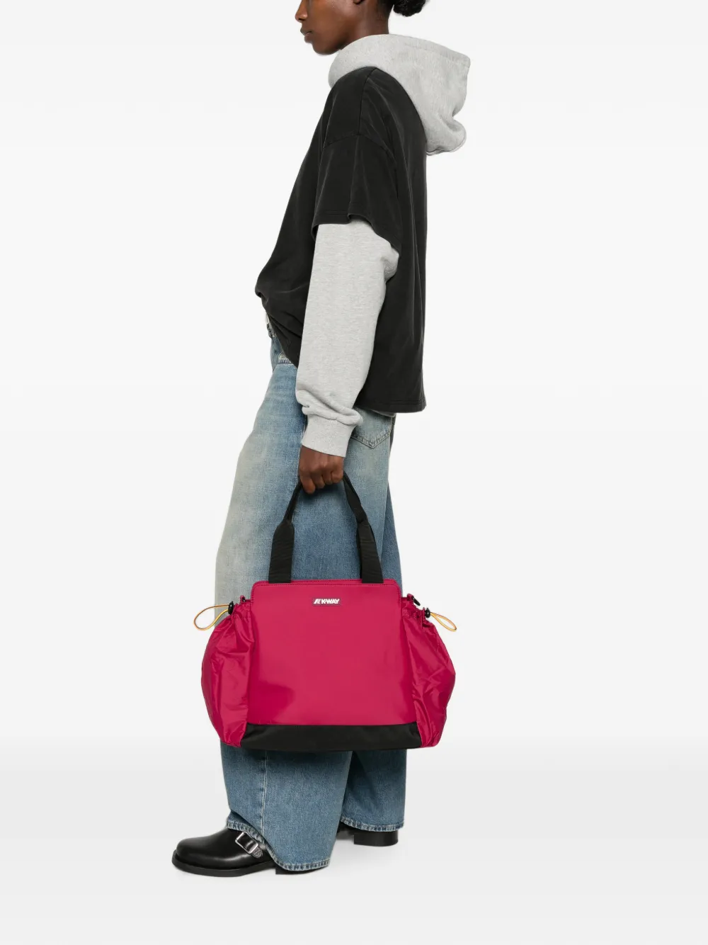 K-Way Aisy shopper met ritssluiting Roze
